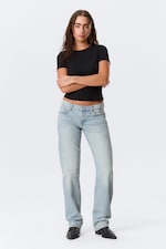 Aeon Blue - Light Blue - Arrow Low Rise Regular Straight Leg Jeans - 0
