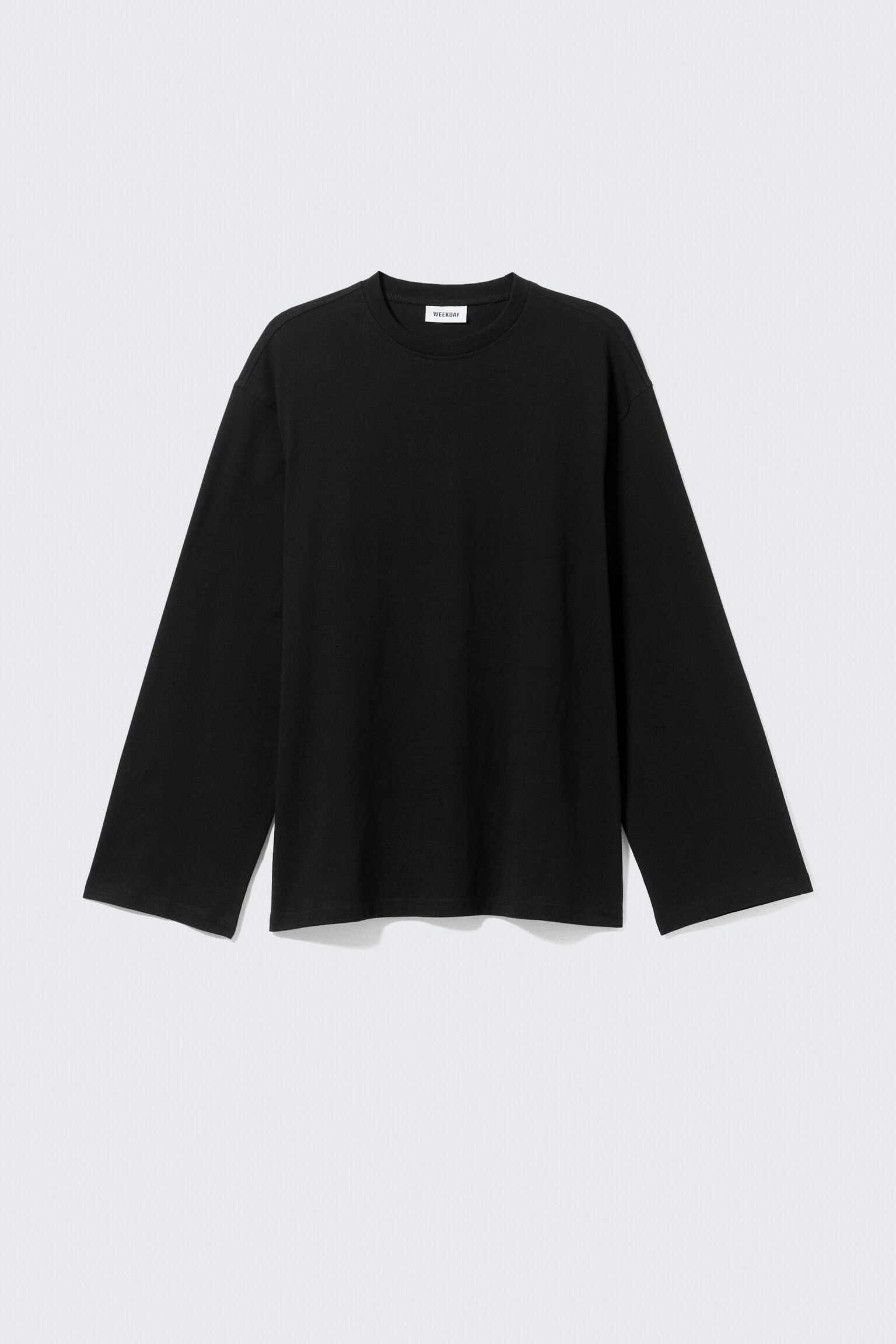 Oversized Long Sleeve T-shirt - Black/White/Burgundy - 2