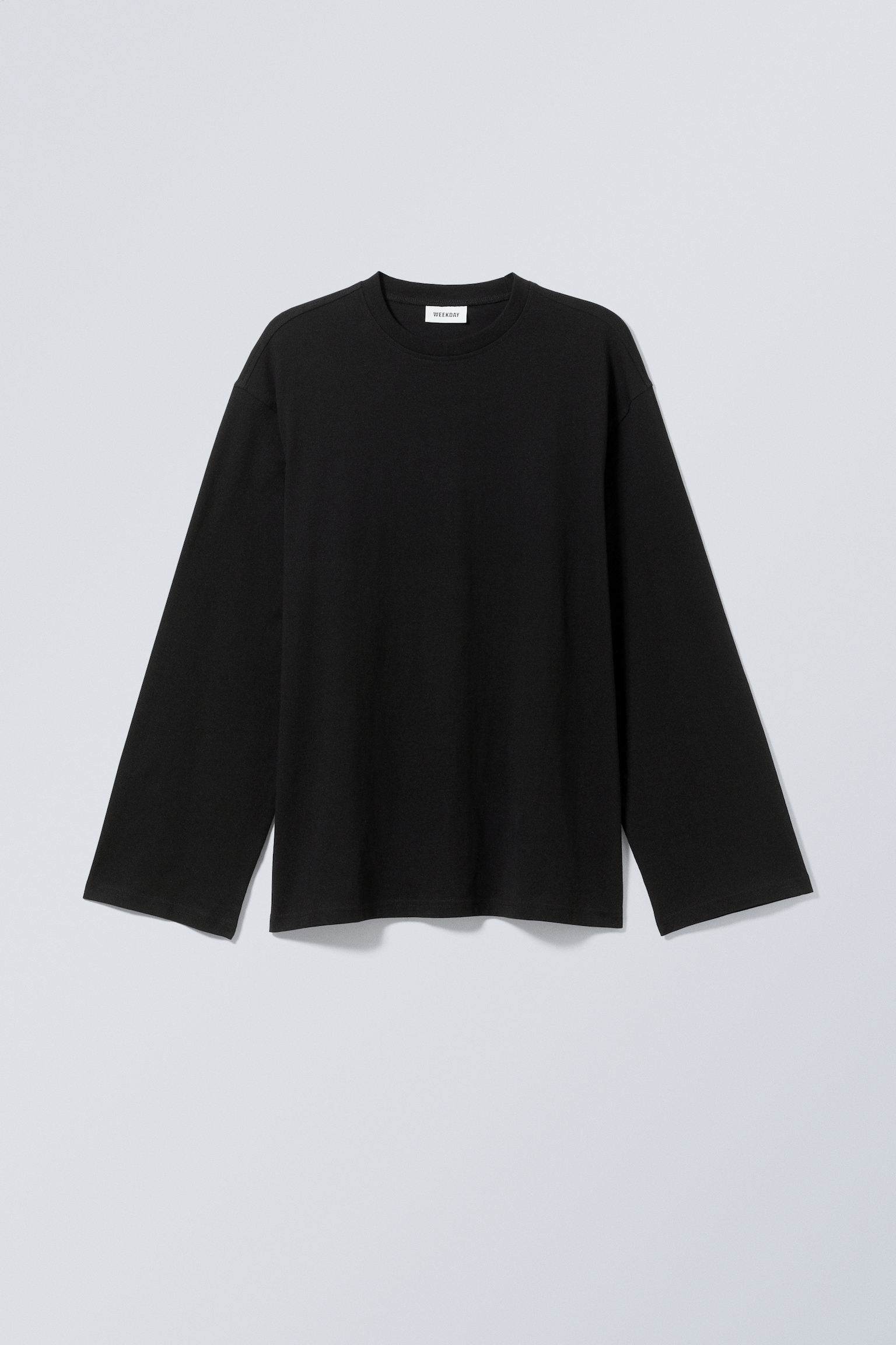 Oversized Long Sleeve T-shirt - Black/Burgundy/Bright Orange/White/Dark Green - 2