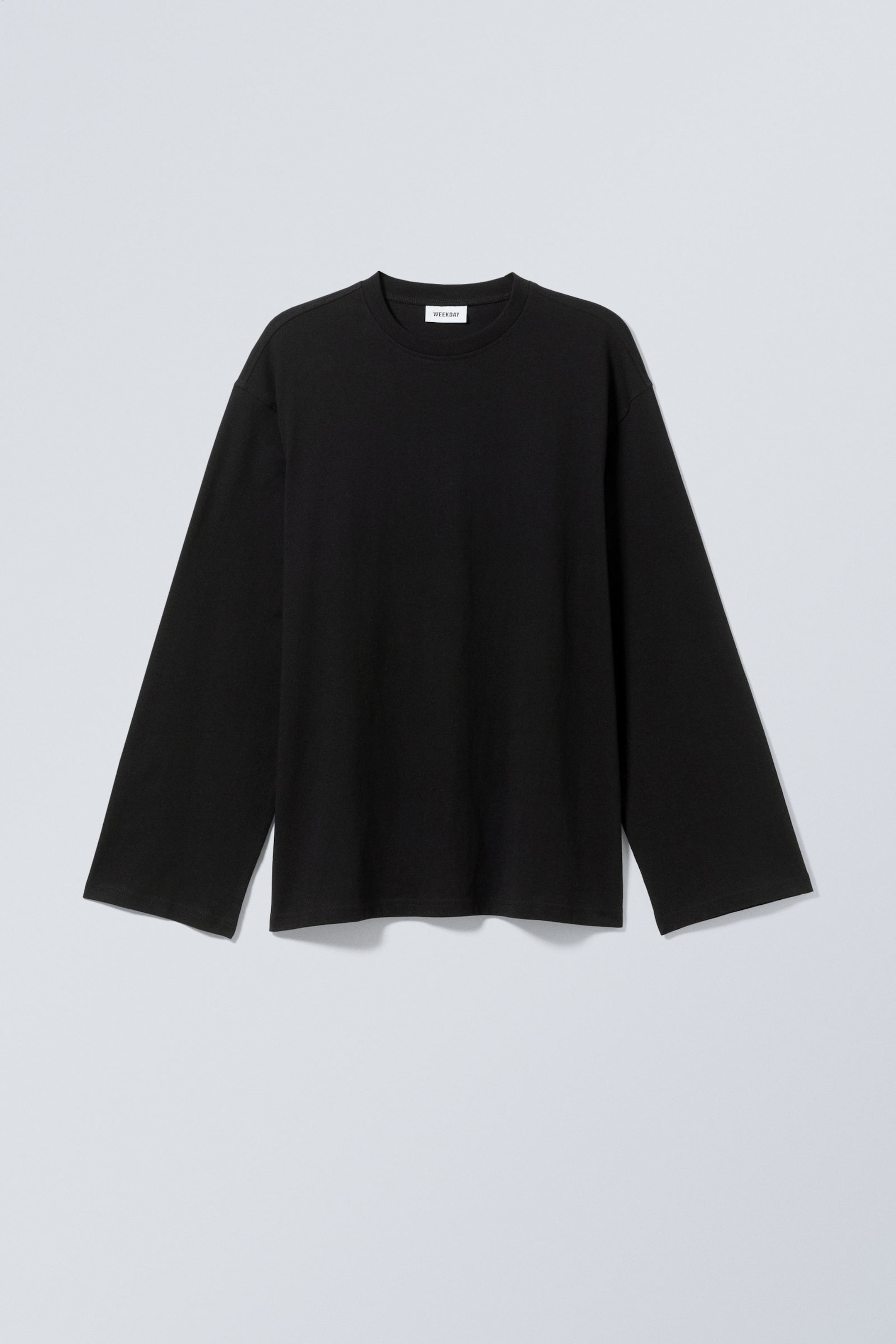 Black - Oversized Long Sleeve T-shirt - 3