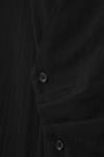 Black - Long-Sleeved Asymmetric Mini Shirt Dress - 4