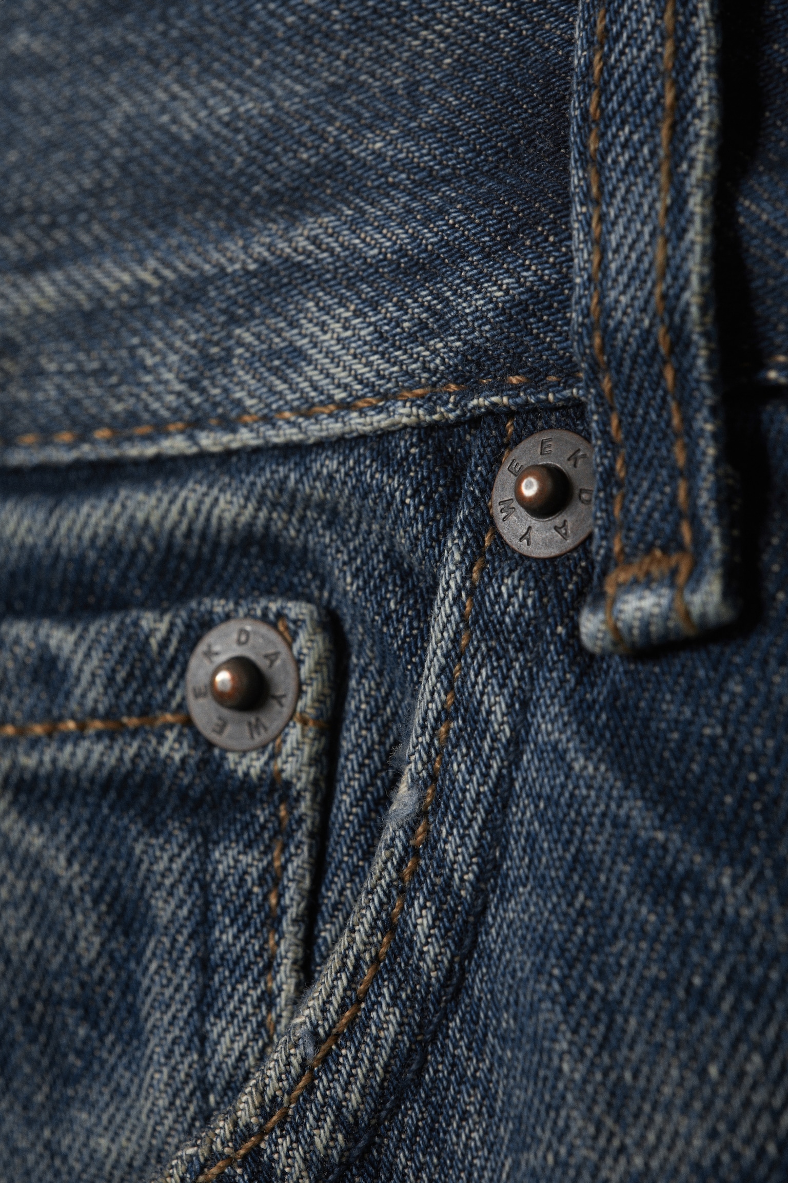 Orbit Mid Waist Regular Fold-Up Jeans - Baltic Blue - Mörkblå - 5