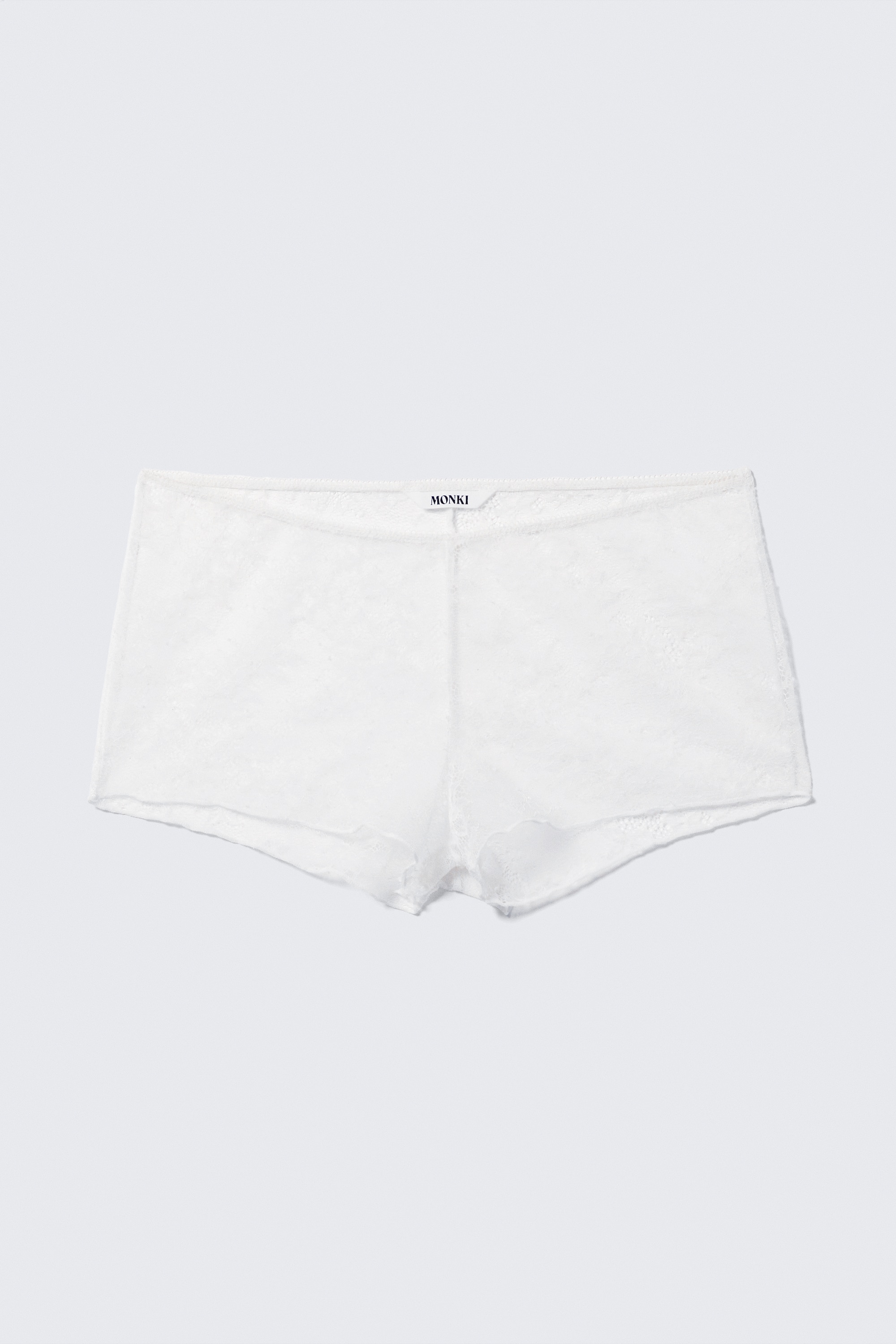 Shorts de pijama de encaje - Blanco