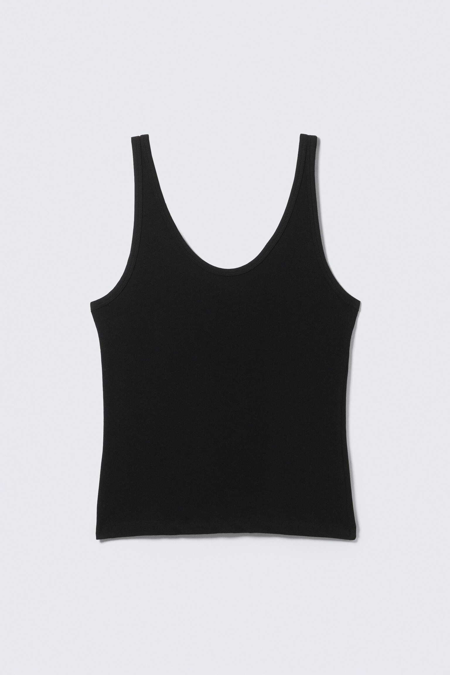 Canotta con scollo arrotondato - Nero/Bianco sporco