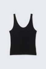 Black - Scoop Neck Tank Top - 3