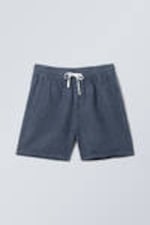 Dark Blue Melange - Olsen Linen Shorts - 4