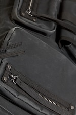 Washed Black - Multi-pocket Shoulder Bag - 3
