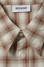 Beigerutig - Lös ärmlös skjorta - 1