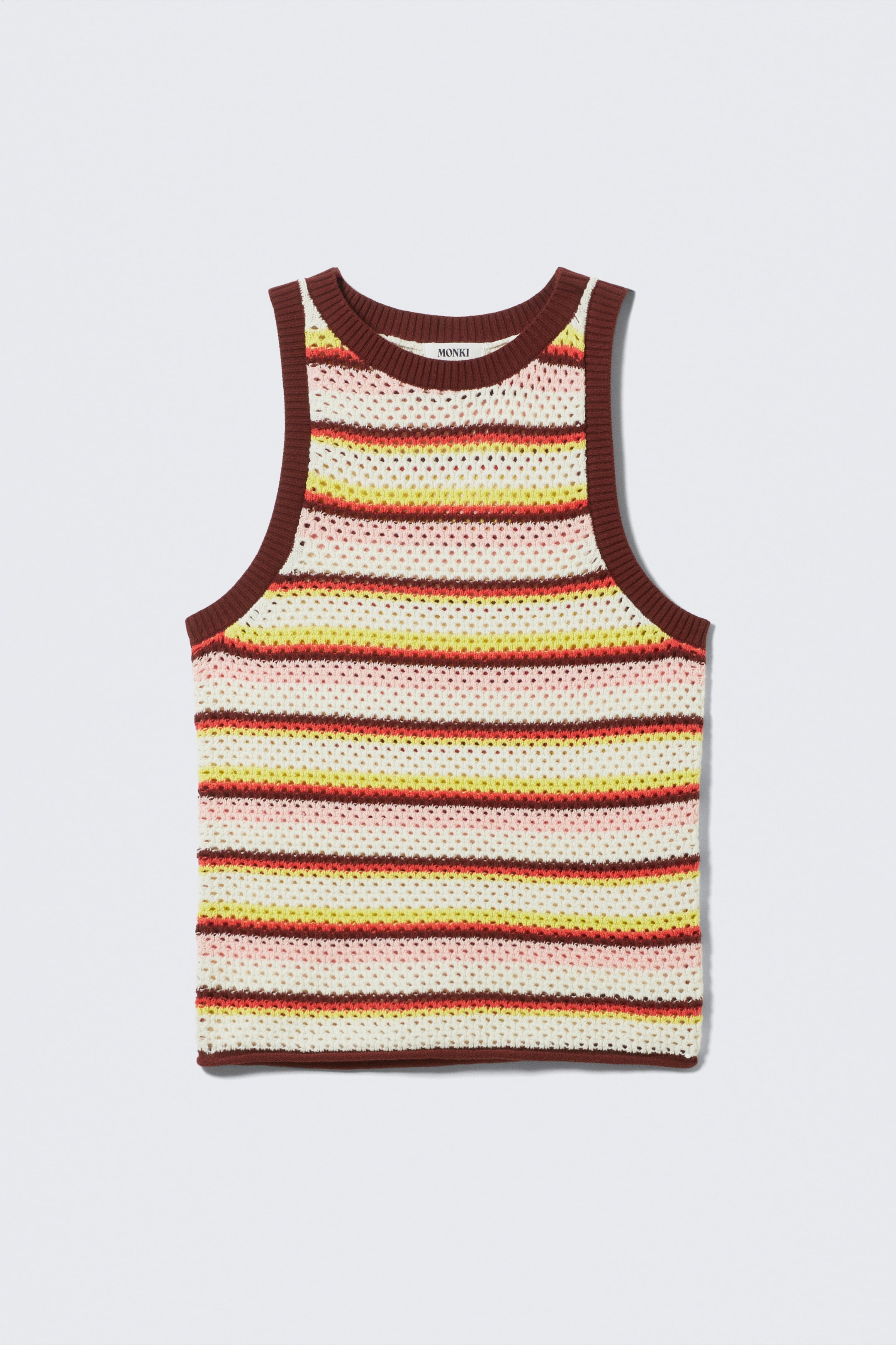 Grösseres Bild ansehen: Offen gestricktes Tanktop aus Baumwolle - Mehrfarbige Streifen - DAMEN | H&M CH 4