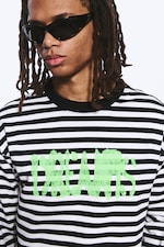 Svart & Vitrandig - Dreams - Långärmad Grafisk T-shirt - 1