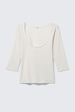 Off-white - Fitted Three-Quarter Sleeve Top - 0
