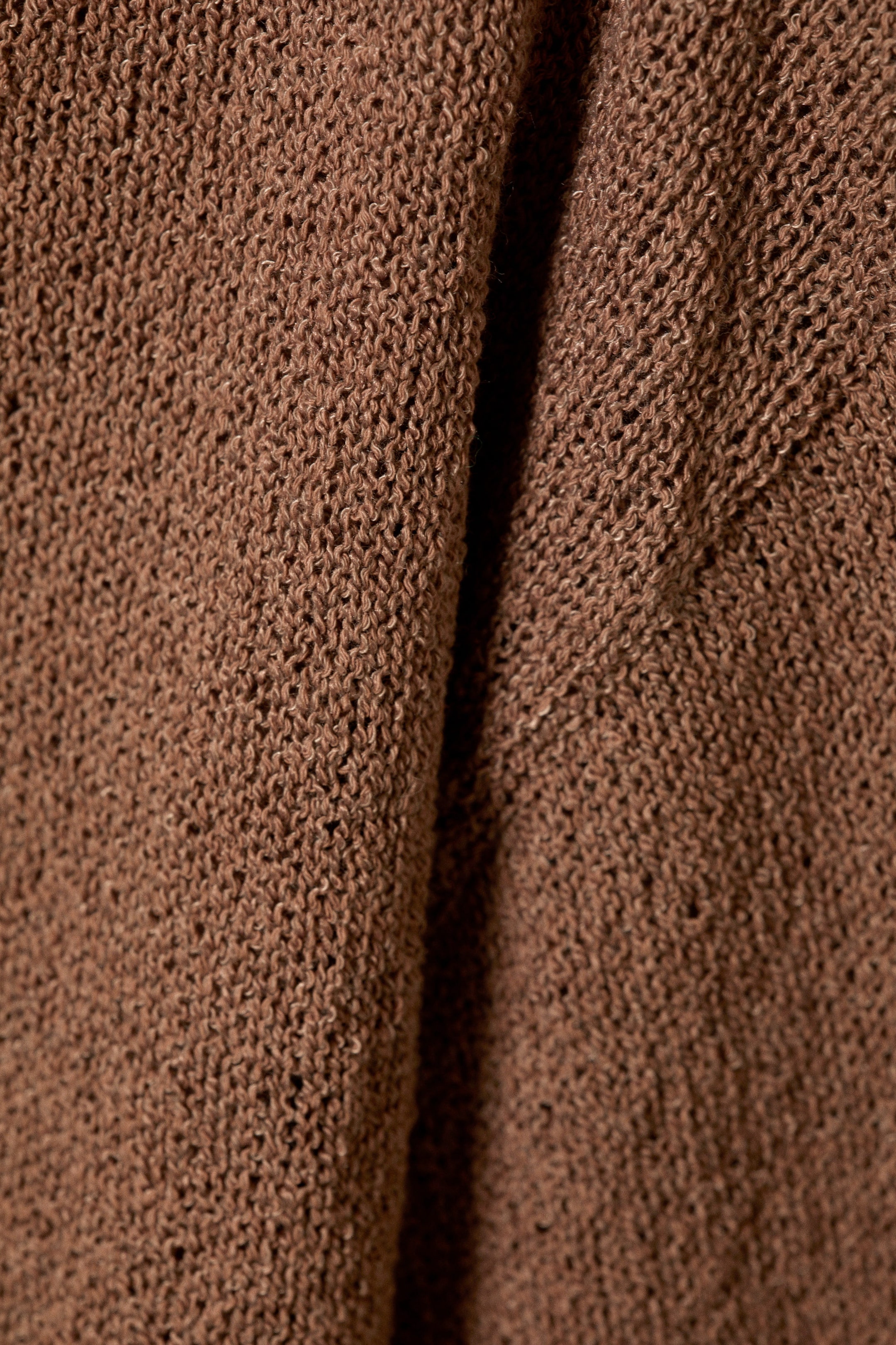 Brown - Relaxed Knitted Boat-Neck Sweater - 4