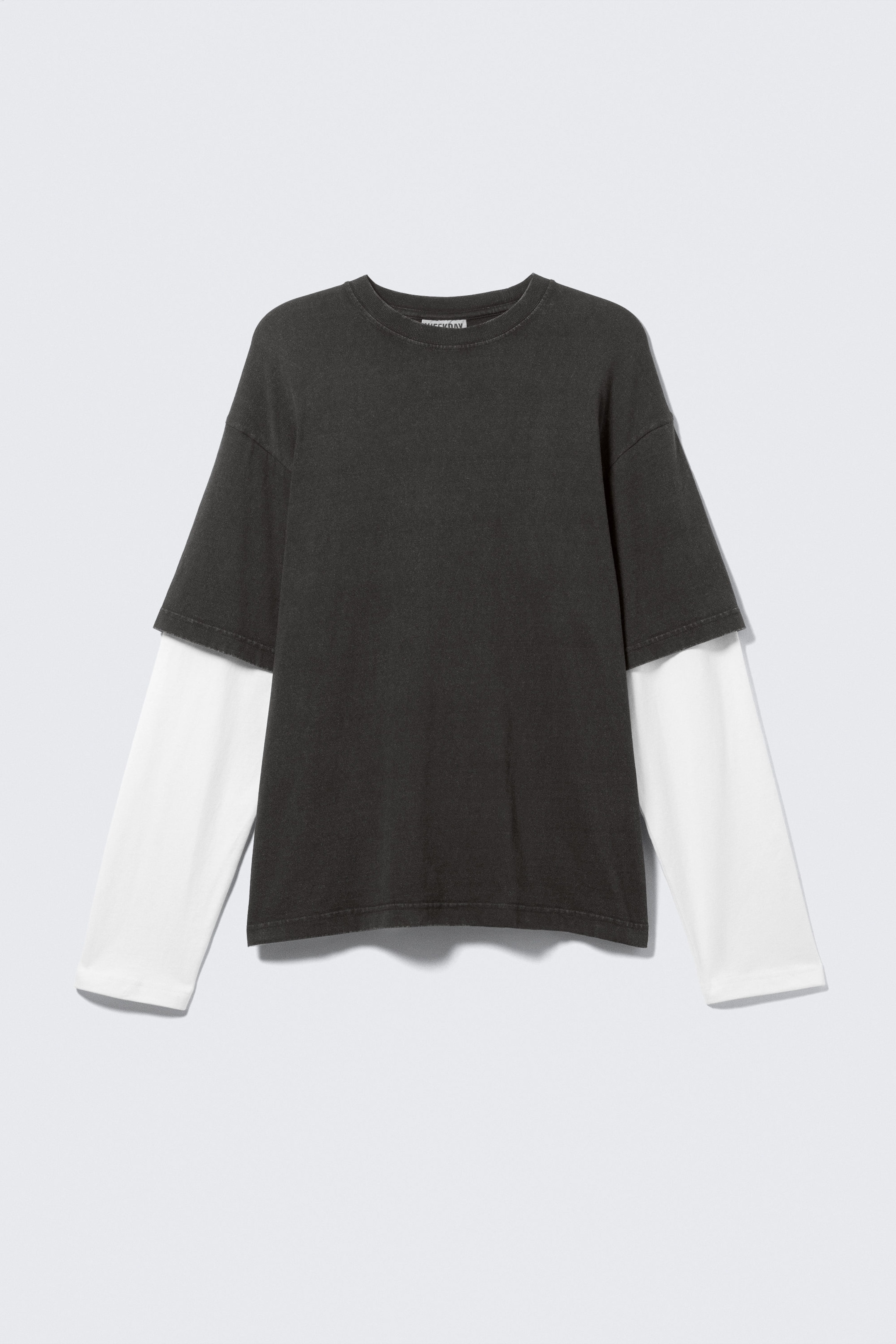 Black & White - Double-Layered Cotton T-shirt - 3