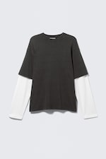 Black & White - Double-Layered Cotton T-shirt - 3