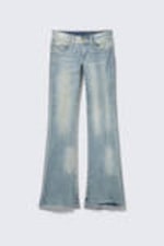 Cloudy Blue - Mittelblau - Booty Bei – Low Waist Skinny Bootcut Jeans - 4