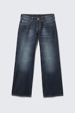 Star Blue - Dark Blue - Messy Low Rise Regular Straight Jeans - 0