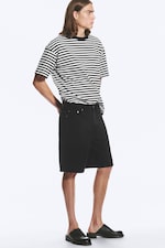 Tonet svart - Galaxy mid waist løse denimshorts - 2