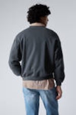 Dark Dusty Blue - Boxy Heavyweight Terry Sweatshirt - 2