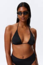 Svart - Strappy Triangel-bikinitopp - 0