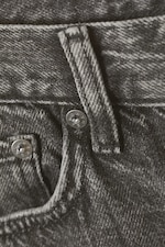 Schwarz/Stone-Waschung - Galaxy Mid Waist Loose Straight Jeans - 1