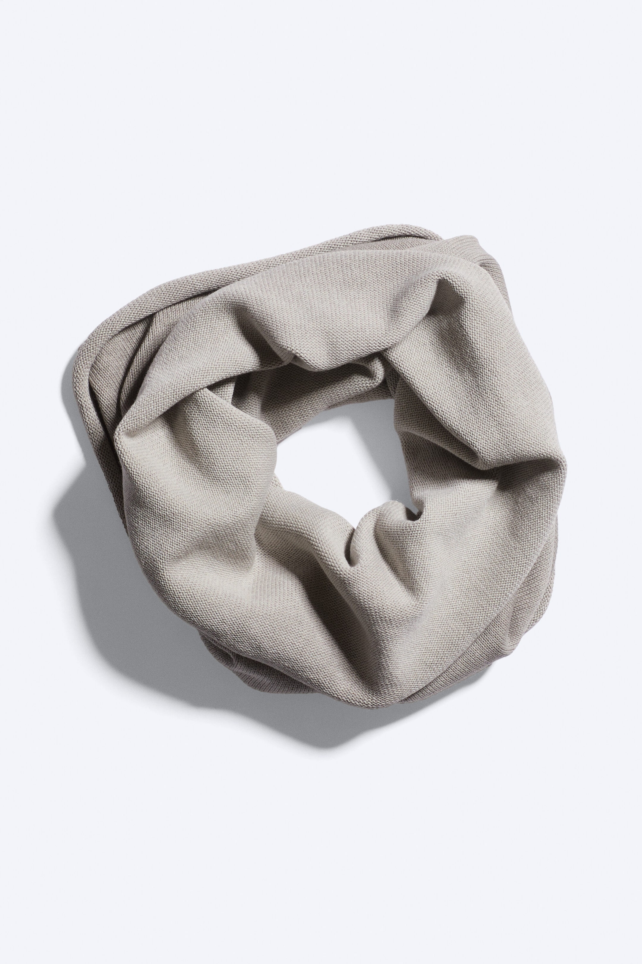 Grey - Knitted Tube Neck Warmer - 2