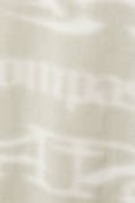 Light Beige - Compassion - Long-Sleeved Boat-Neck Printed Cotton Top - 5