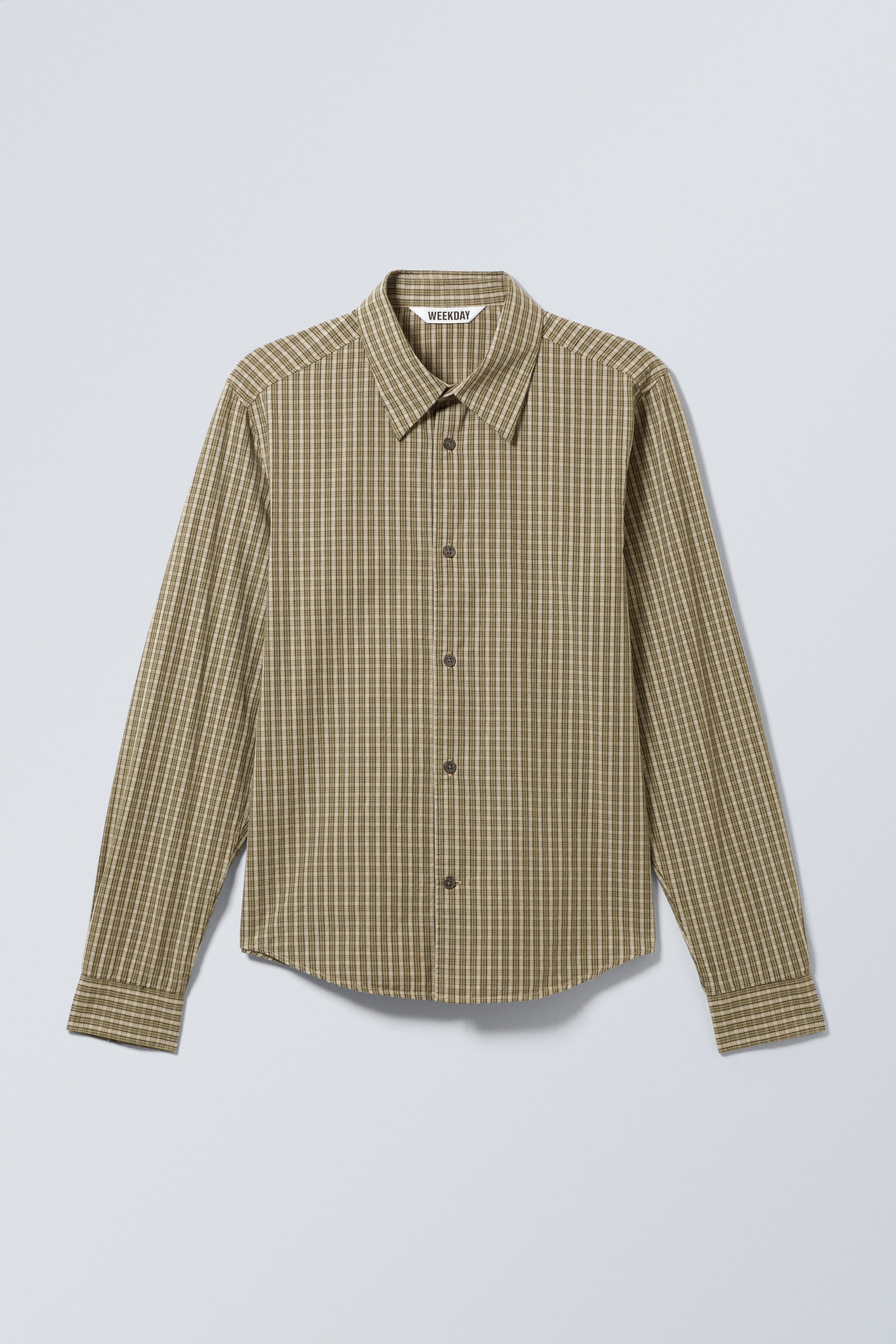 Rutete Beige - Regular Fit Checked Cotton Shirt - 1