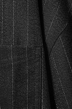 Dark Grey - Metallic Stripes - Oversized Button-up Shirt - 5