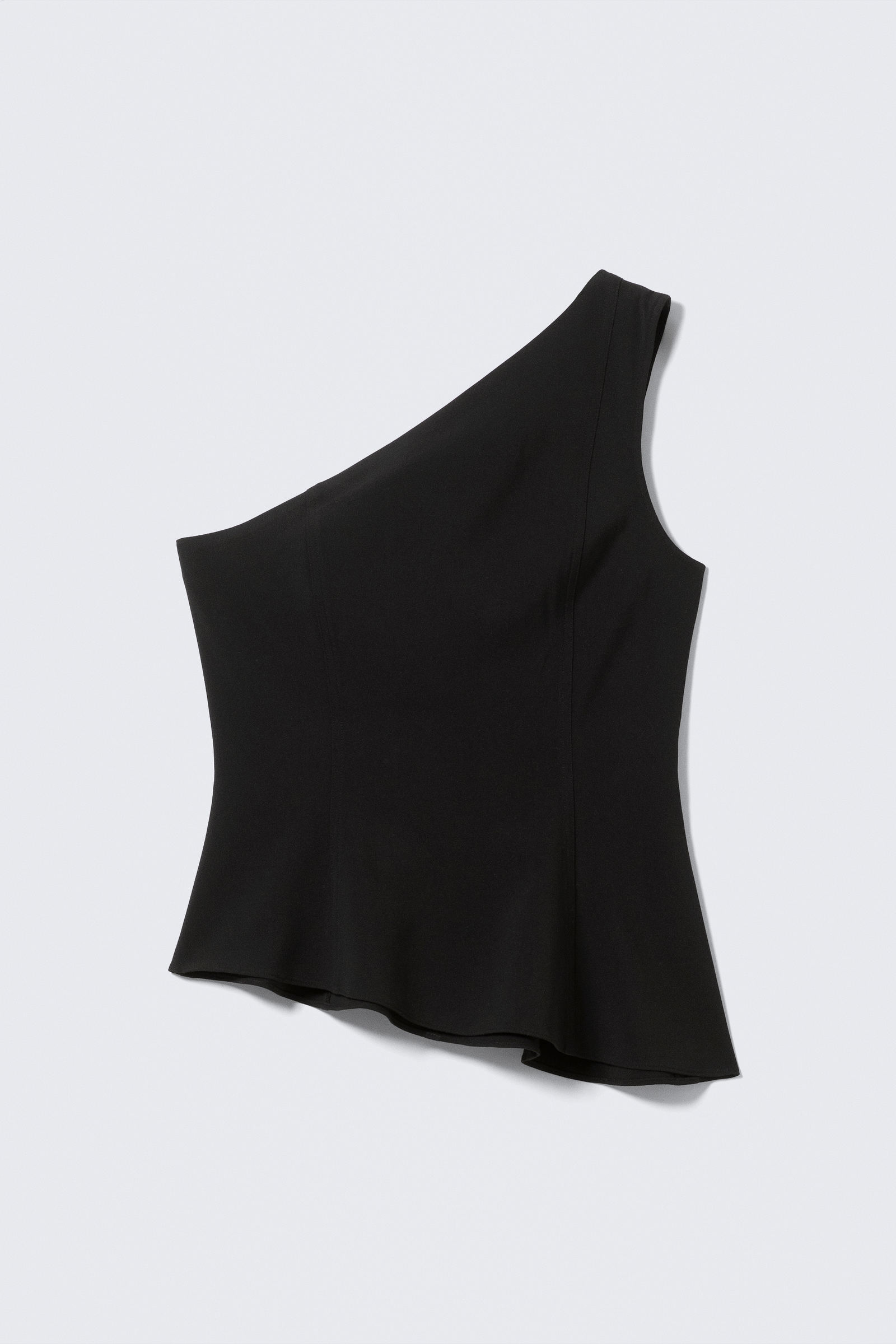 sleeveless asymmetric peplum top - Black | Weekday EU