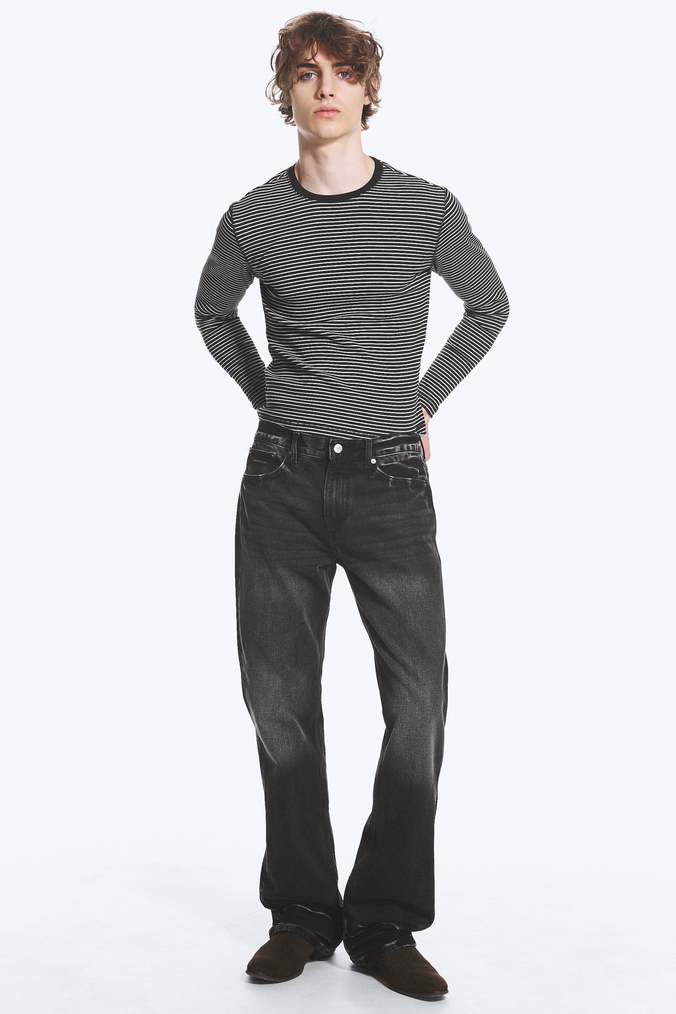 Empire Black - Black - Sky low rise regular bootcut jeans - 1