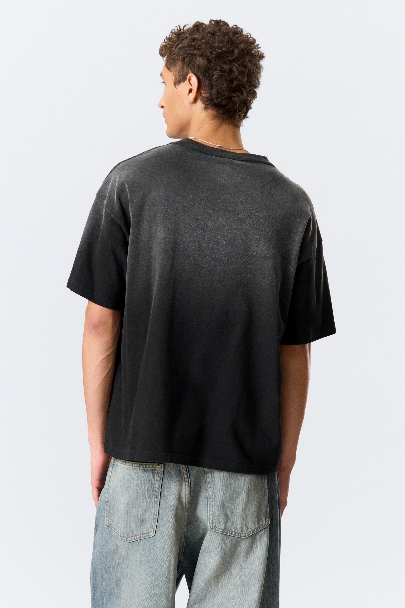 Bedrucktes kastiges T-Shirt - Schwarz - "Restart"/Helles Blau - Four Man Gang/Dunkelrot/Weiß - Smilish/Verwaschenes Schwarz - Mizzion/Weiß - Tiger-Wolf/Schwarz - Butterskull - 5