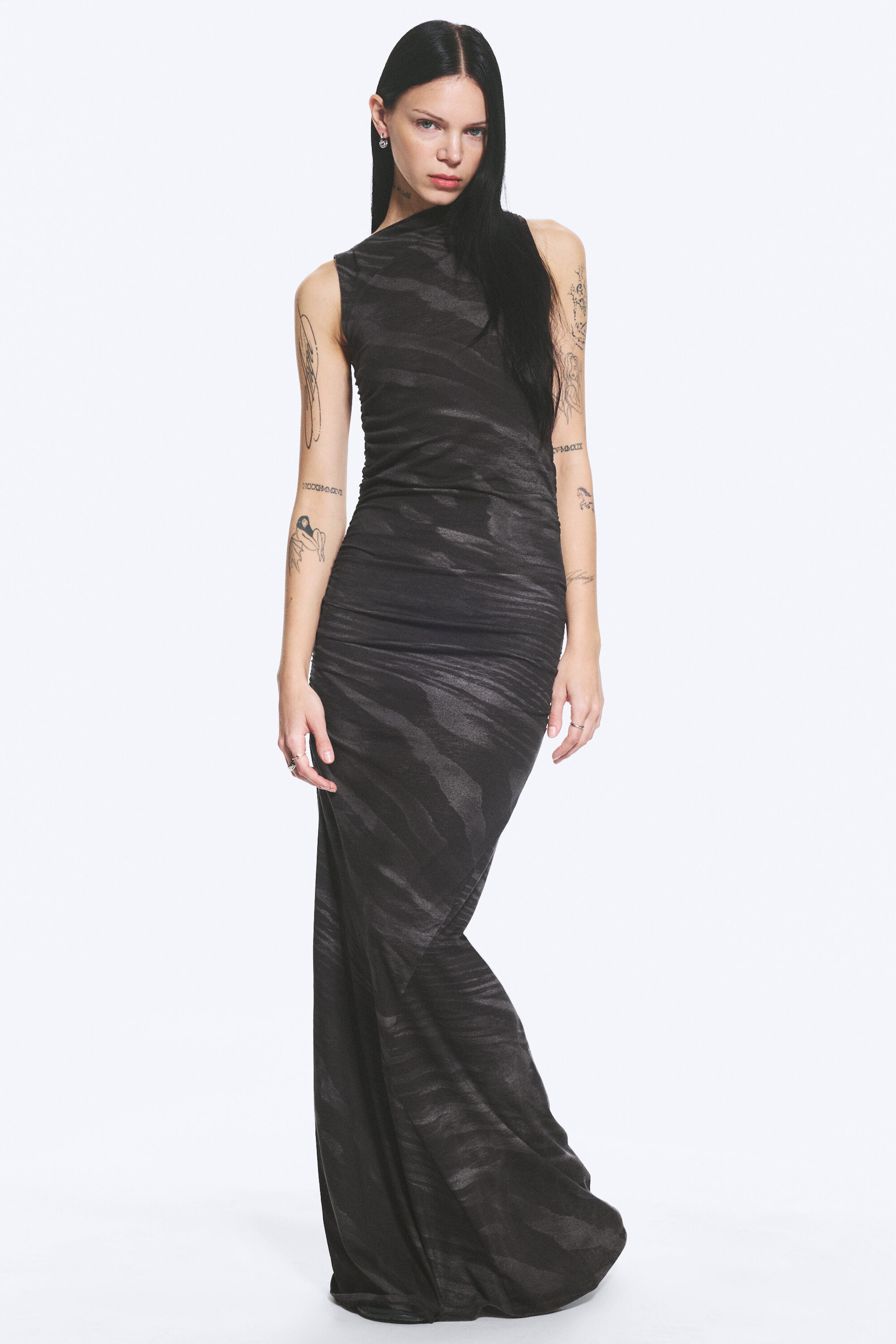Black - Zebra - Maxi-jurk met print - 1