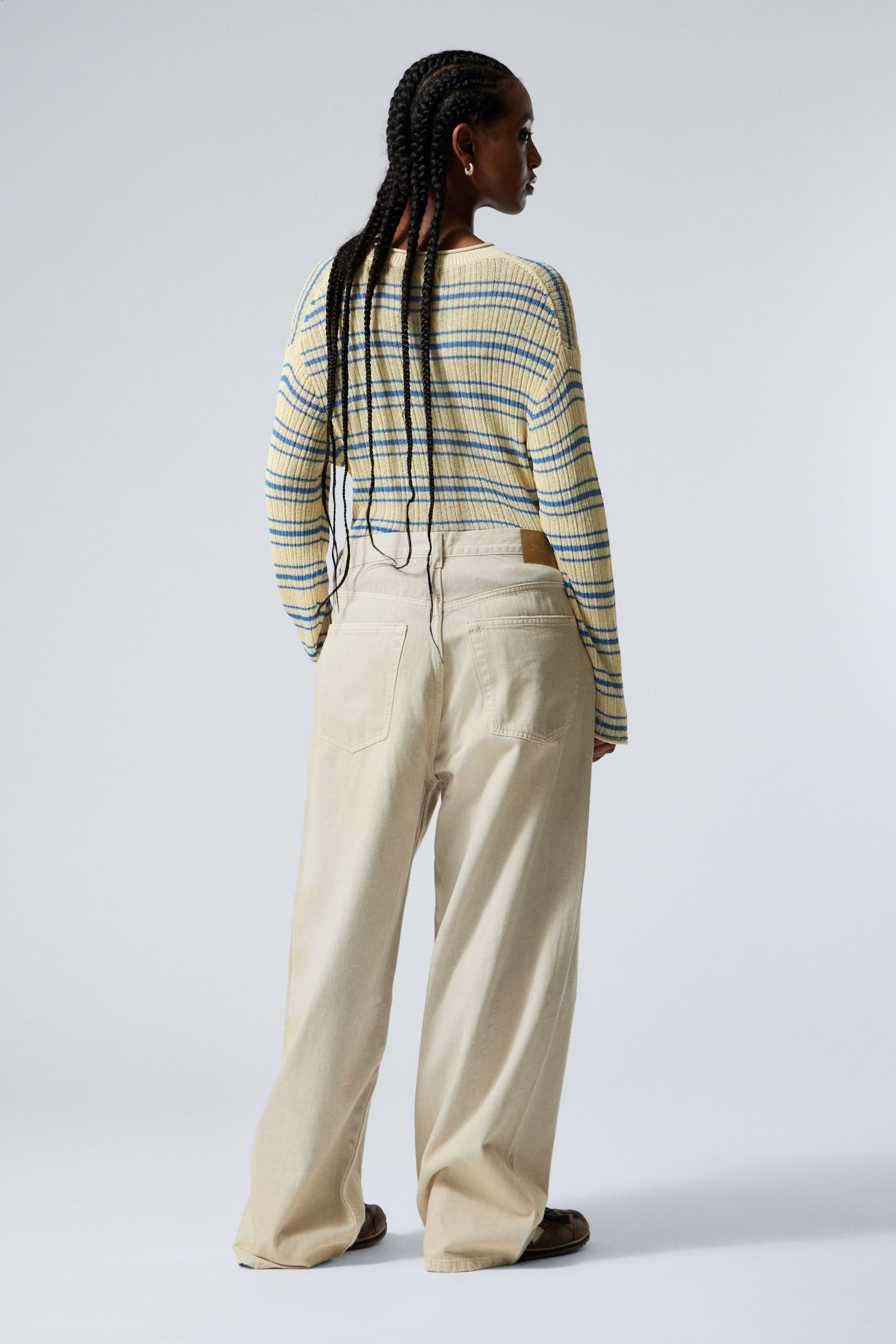 Dirty Beige - Light Beige - Astro Loose Baggy Leg Jeans - 7