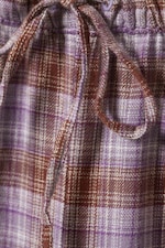 Lila kariert - Flanell-Pyjamahose - 4