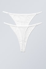 Weiß - Zelda – Tangas aus Spitze im 2er-Pack - 1