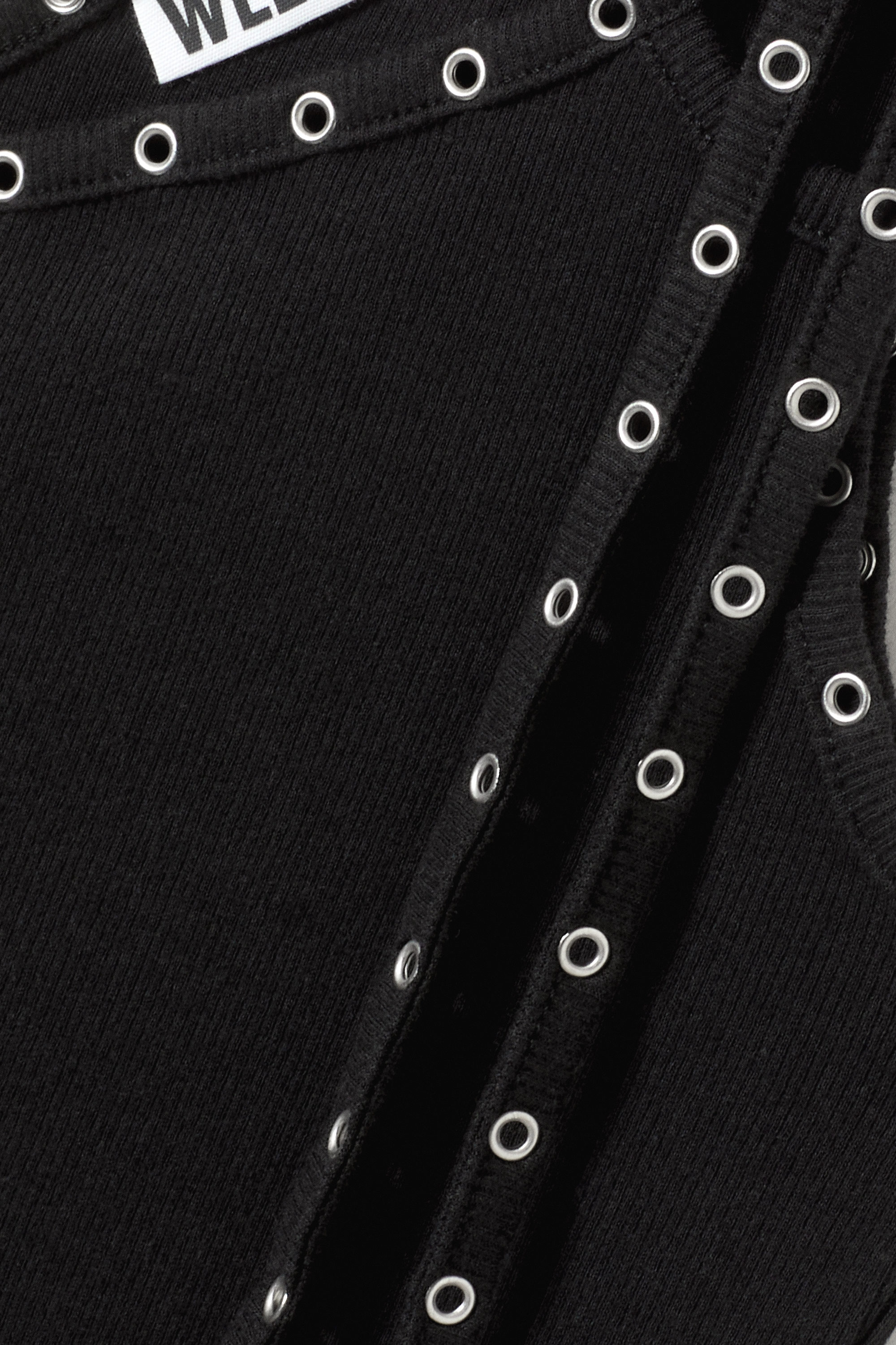 Noir - Débardeur asymétrique à œillets - 3