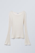 Light Mole - Enora Sheer Knit Long Sleeve Top - 0