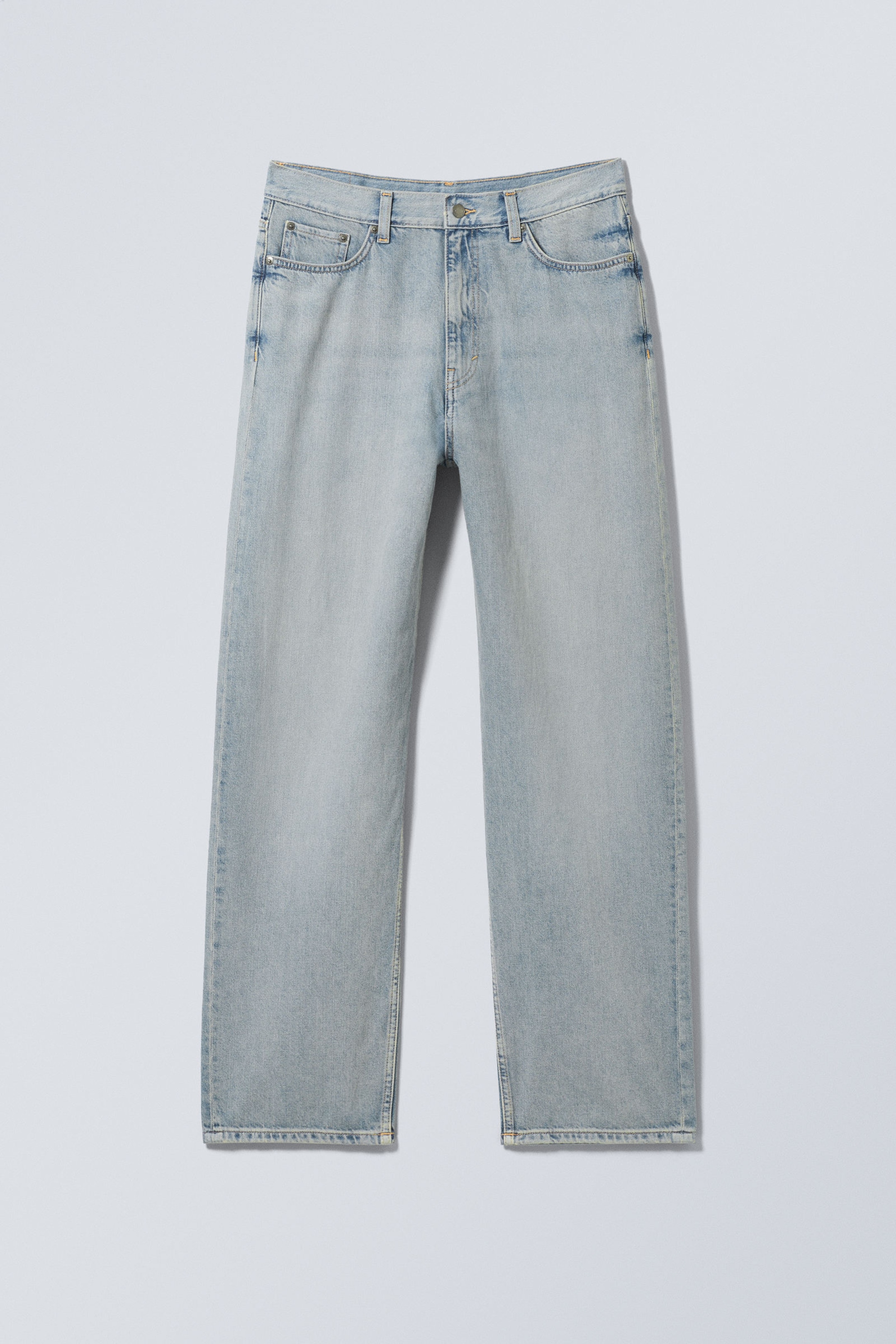 Brick Blue - Light Blue - Galaxy Loose Straight Leg Jeans - 11
