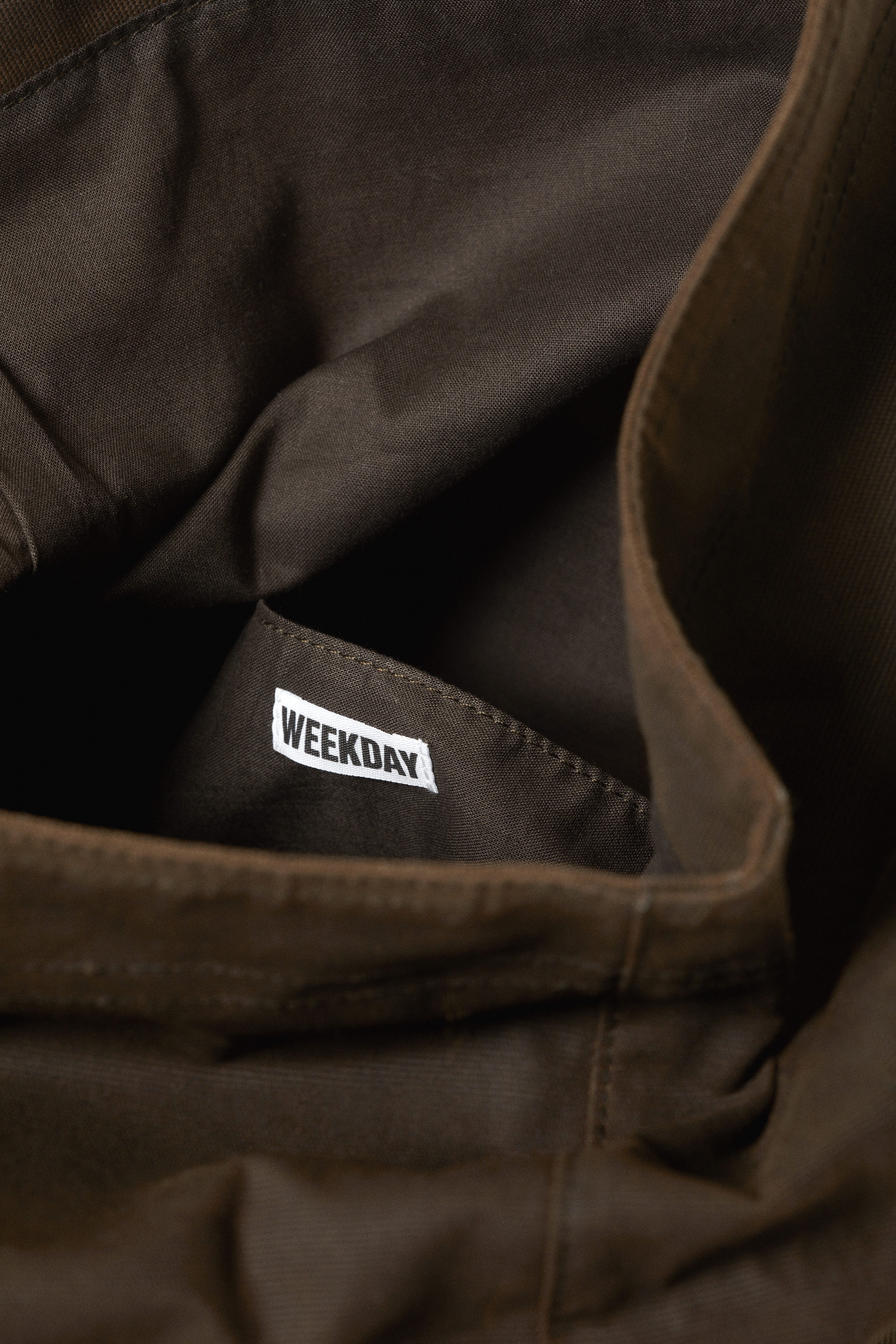 Dark Brown - Waxed Cotton Canvas Messenger Bag - 2