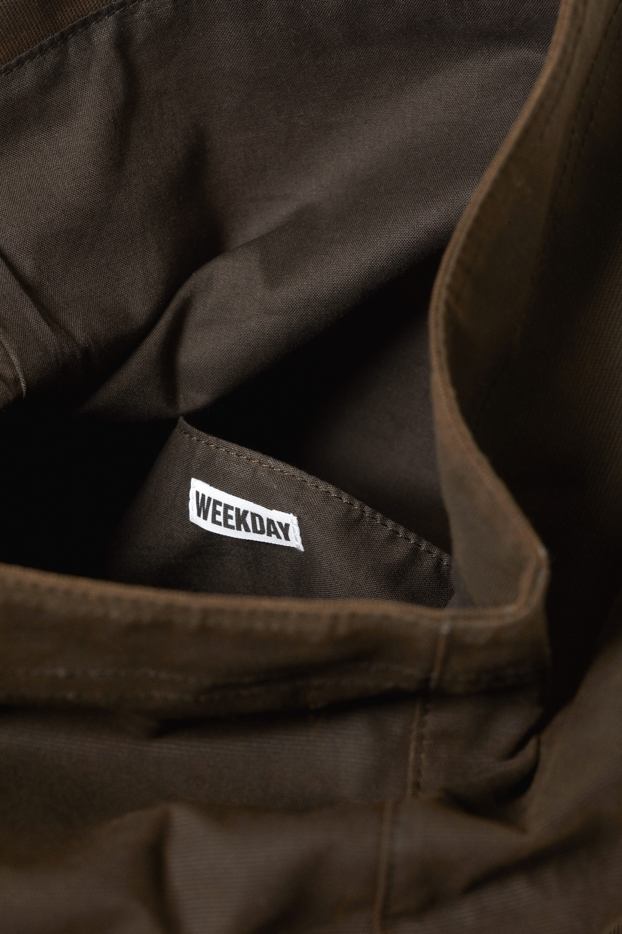 Dark Brown - Waxed Cotton Canvas Messenger Bag - 2