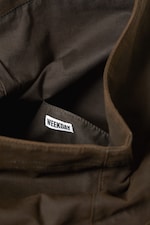 Dark Brown - Waxed Cotton Canvas Messenger Bag - 2