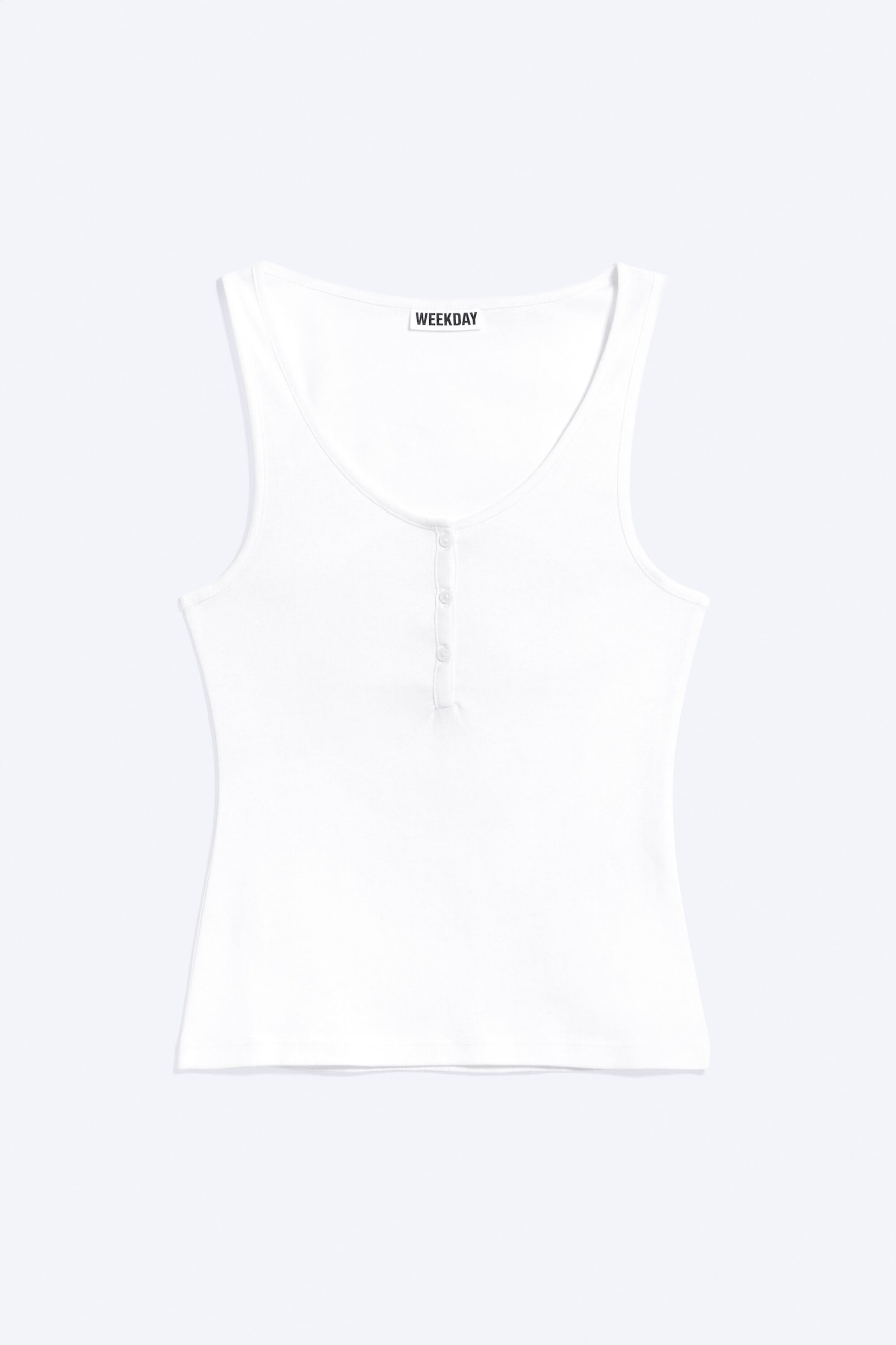 White - Henley tank top - 4
