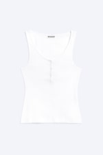 White - Henley tank top - 4