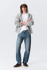 Radio Blue - Medium Blue - Space Mid Rise Relaxed Straight Leg Jeans - 2