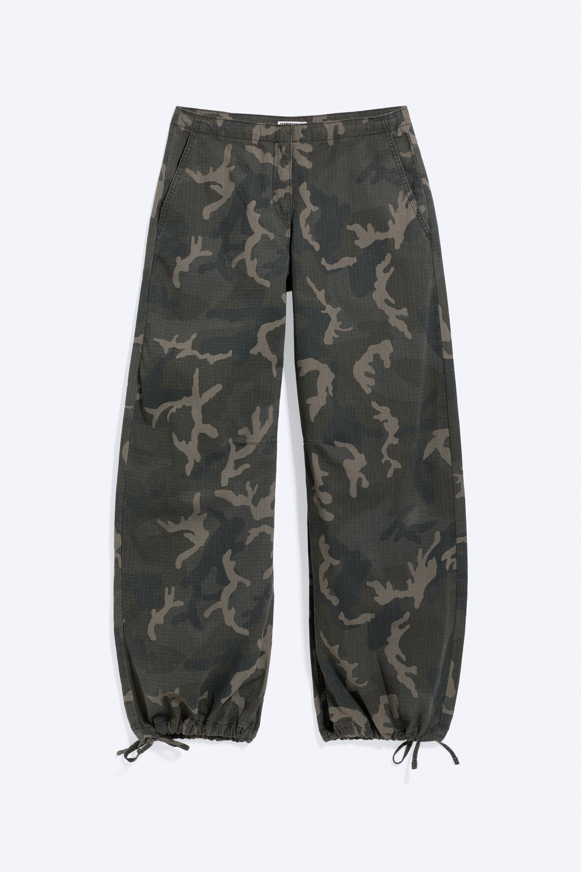 Pantalones Low Rise Baggy Ripstop - Camuflaje/Caqui oscuro