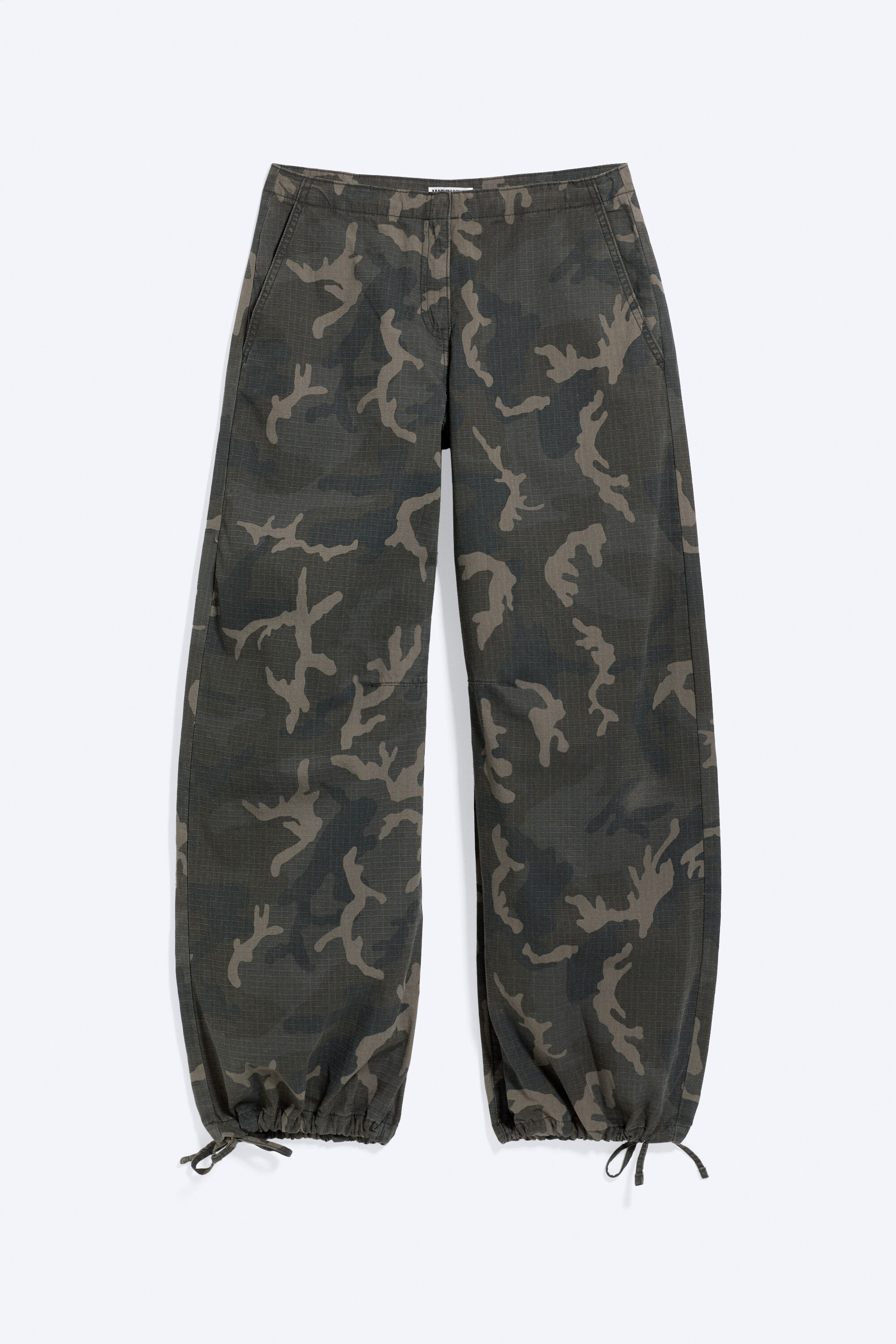 low rise baggy ripstop trousers - Camo | Weekday WW