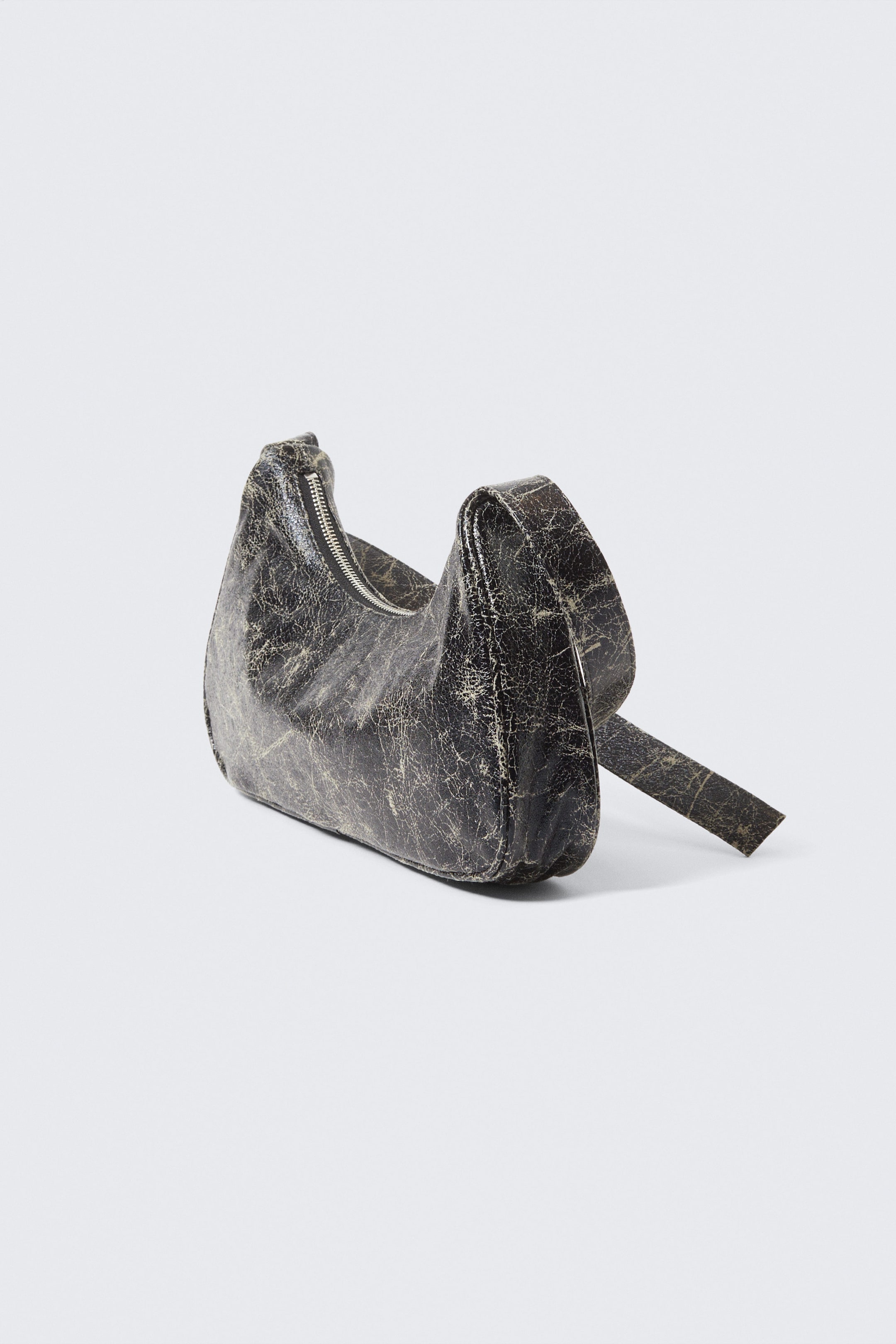 Schwarz - Kleine Handtasche aus Kunstleder - 2