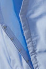 Light Blue - Sleeveless Gathered Poplin Top - 1