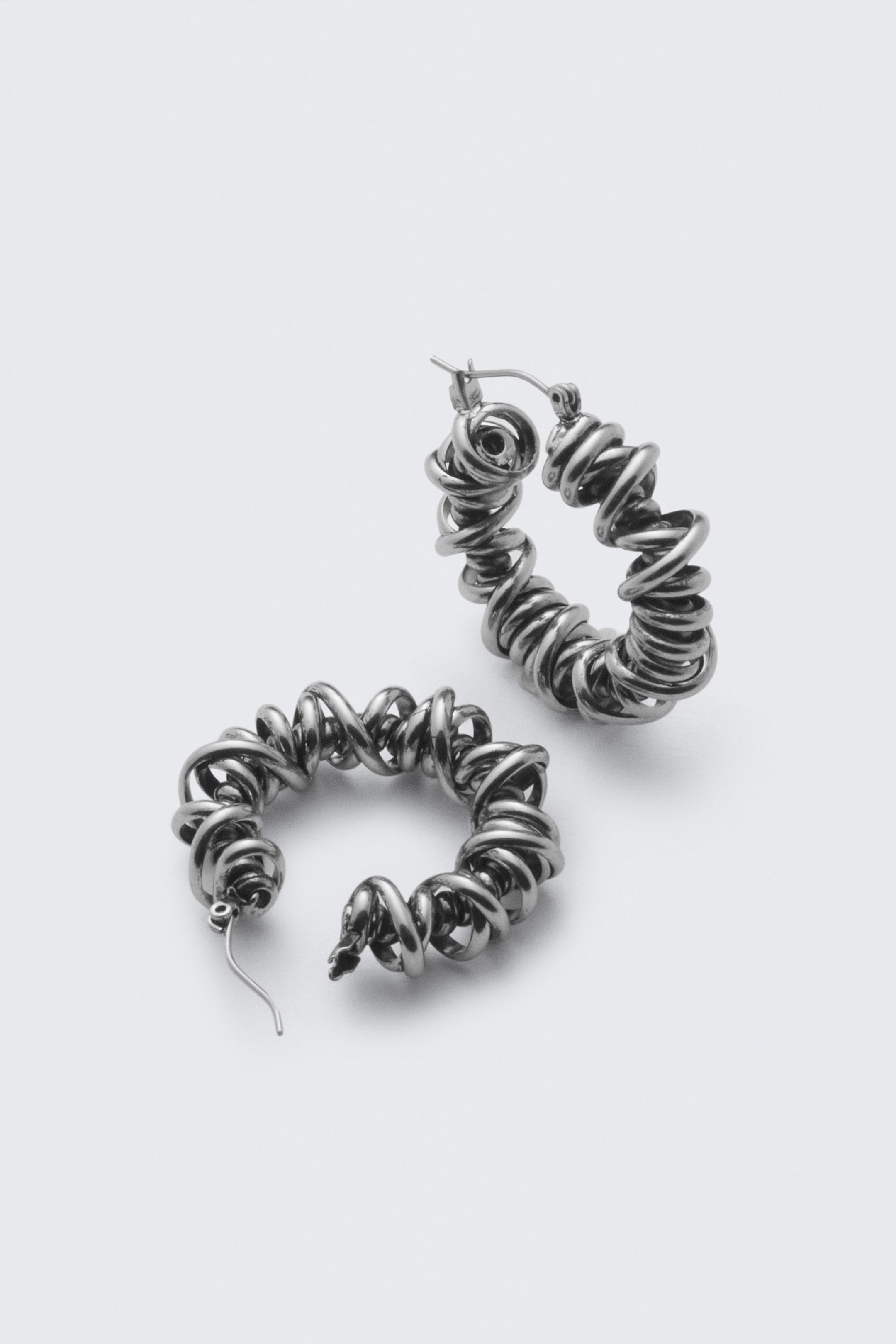 Silver - Wired Earrings - 1