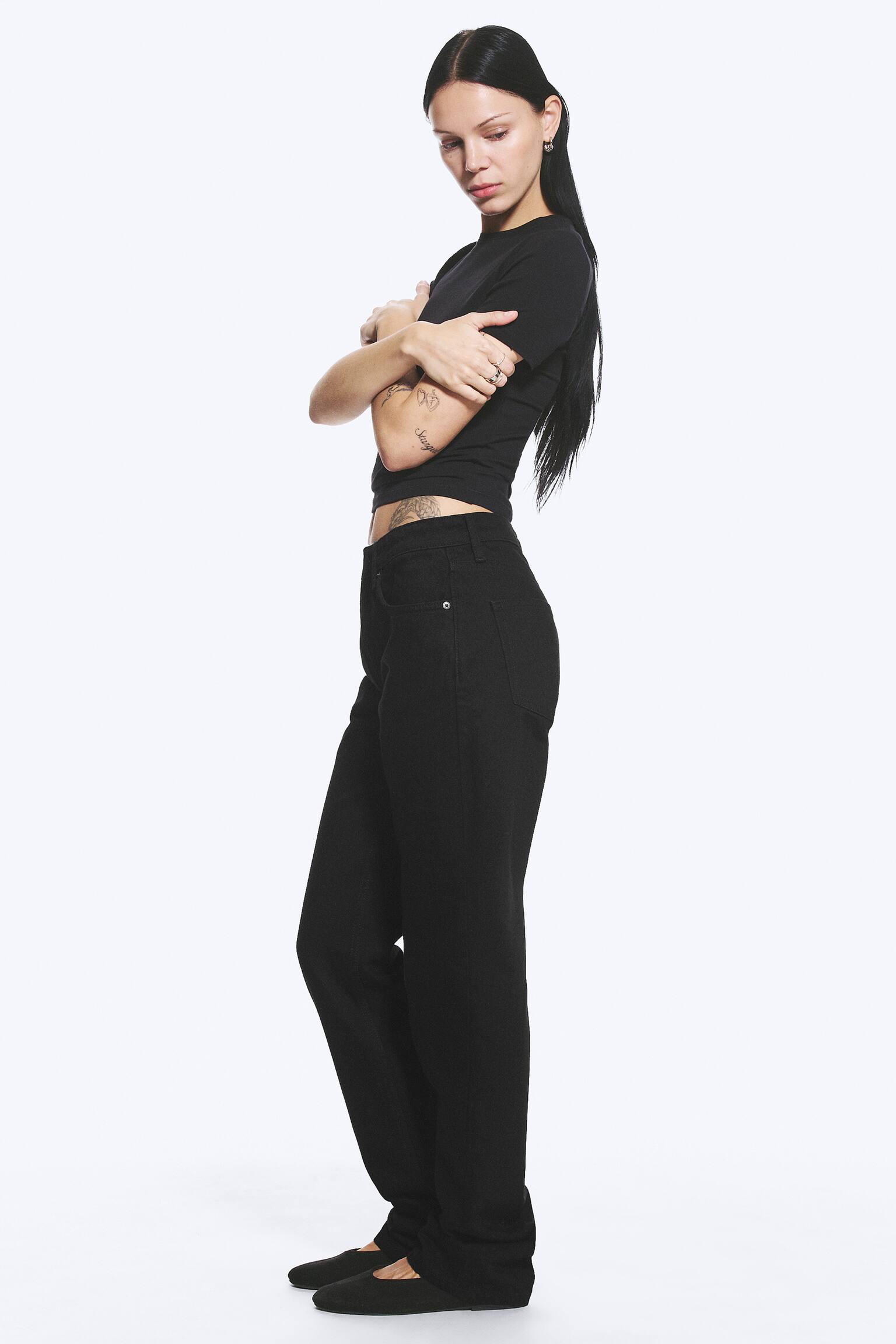 Jeans Laika a vita media straight leg regular - Lavaggio nero – Nero/Eighteen Blue - Medium Blue/Radio Blue - Blu medio/Dream Blue - Azzurro - 5